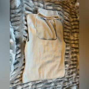 Choker neck knit top